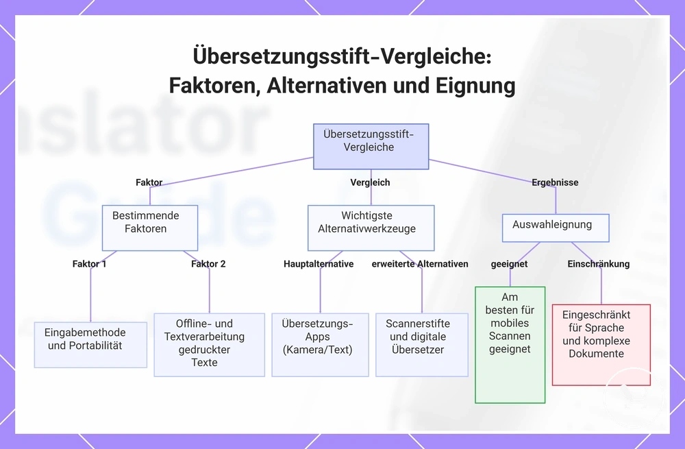 Übersetzungsstift-Vergleiche: Faktoren, Alternativen und Eignung