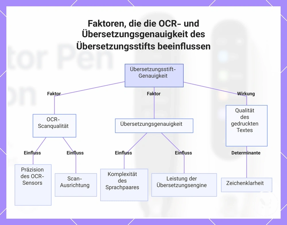 Faktoren, die die OCR- und Übersetzungsgenauigkeit des Übersetzungsstifts beeinflussen