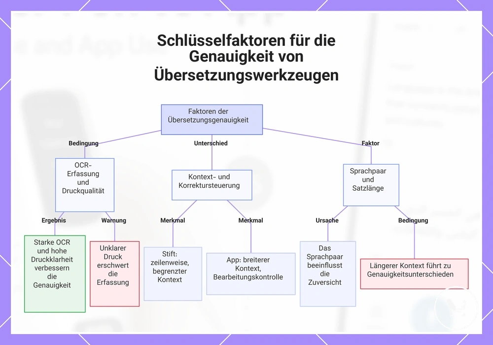 Schlüsselfaktoren für die Genauigkeit von Übersetzungswerkzeugen