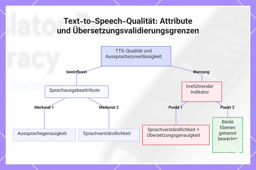 Text-to-Speech-Qualität: Attribute und Übersetzungsvalidierungsgrenzen