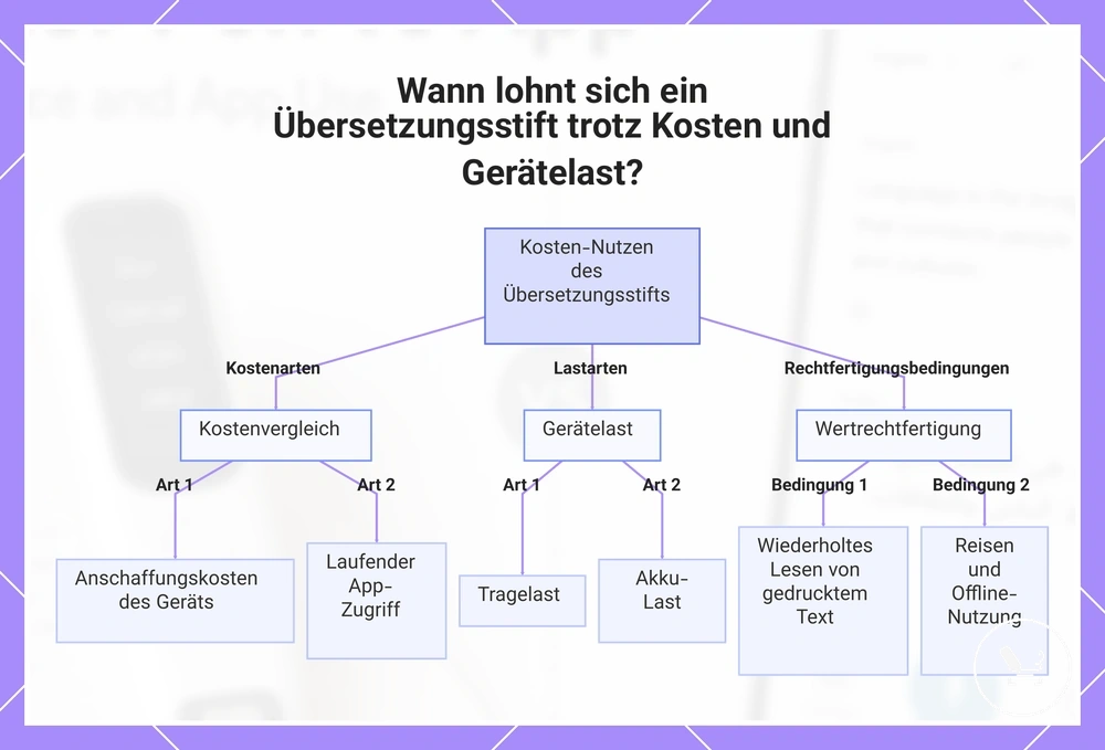 Wann lohnt sich ein Übersetzungsstift trotz Kosten und Gerätelast?