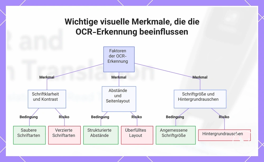 Wichtige visuelle Merkmale, die die OCR-Erkennung beeinflussen