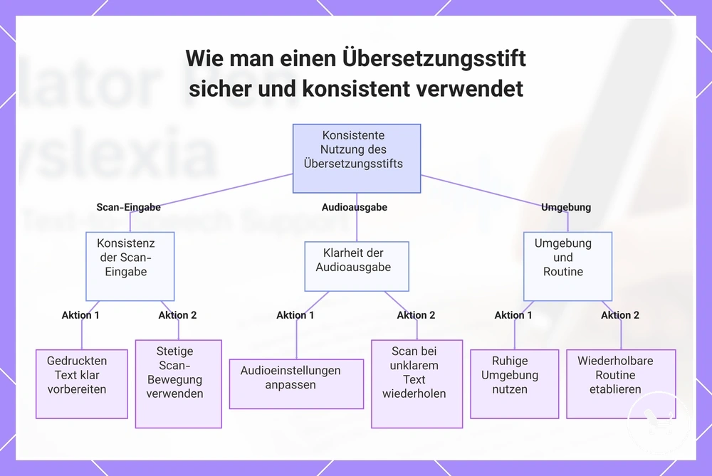 Wie man einen Übersetzungsstift sicher und konsistent verwendet
