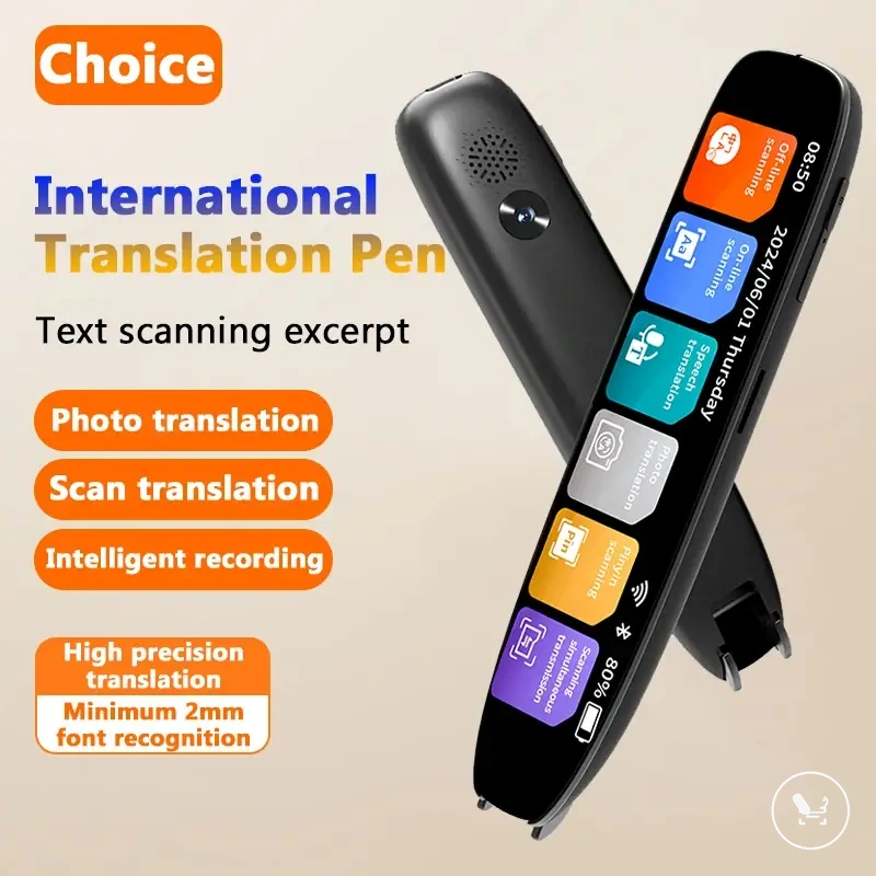 Smart voice translator pen with Wi-Fi and scan translation functions for business and travel.