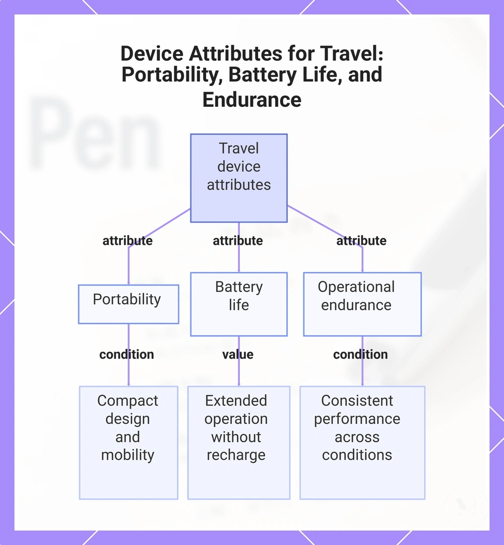 Device Attributes for Travel: Portability, Battery Life, and Endurance