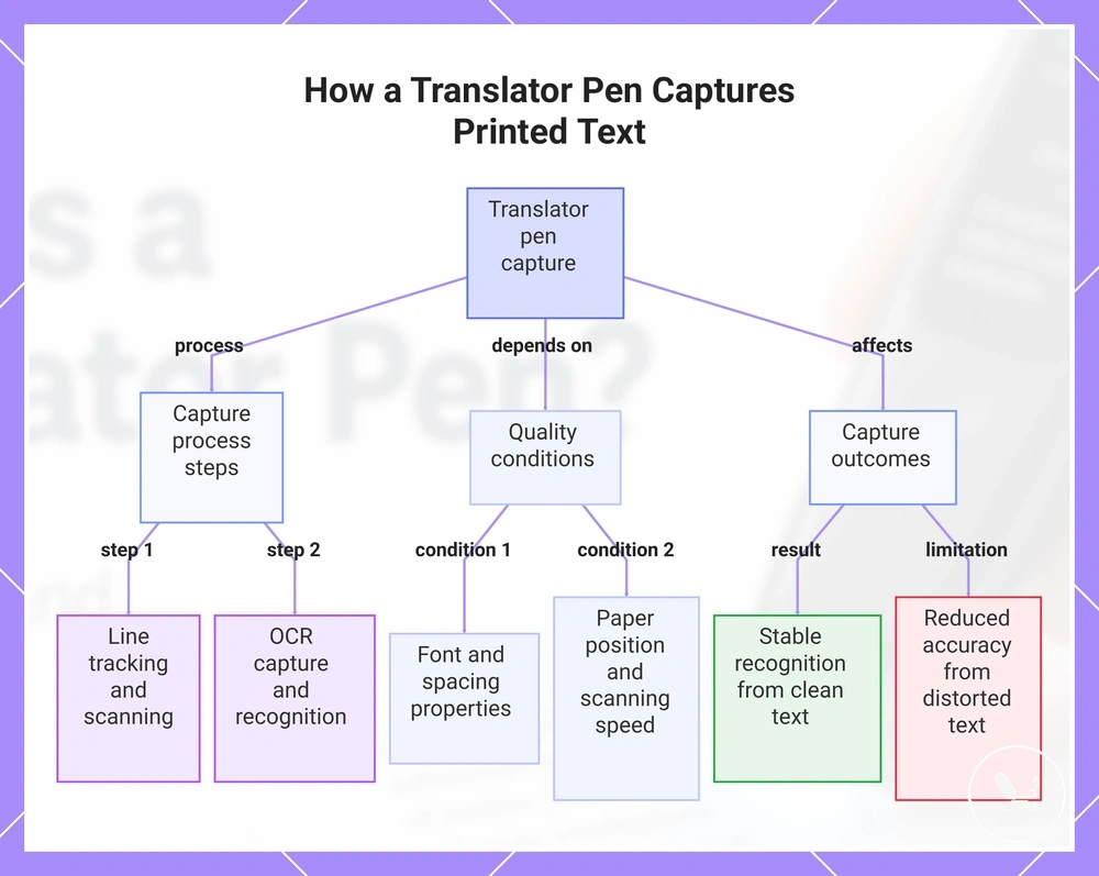 How a Translator Pen Captures Printed Text