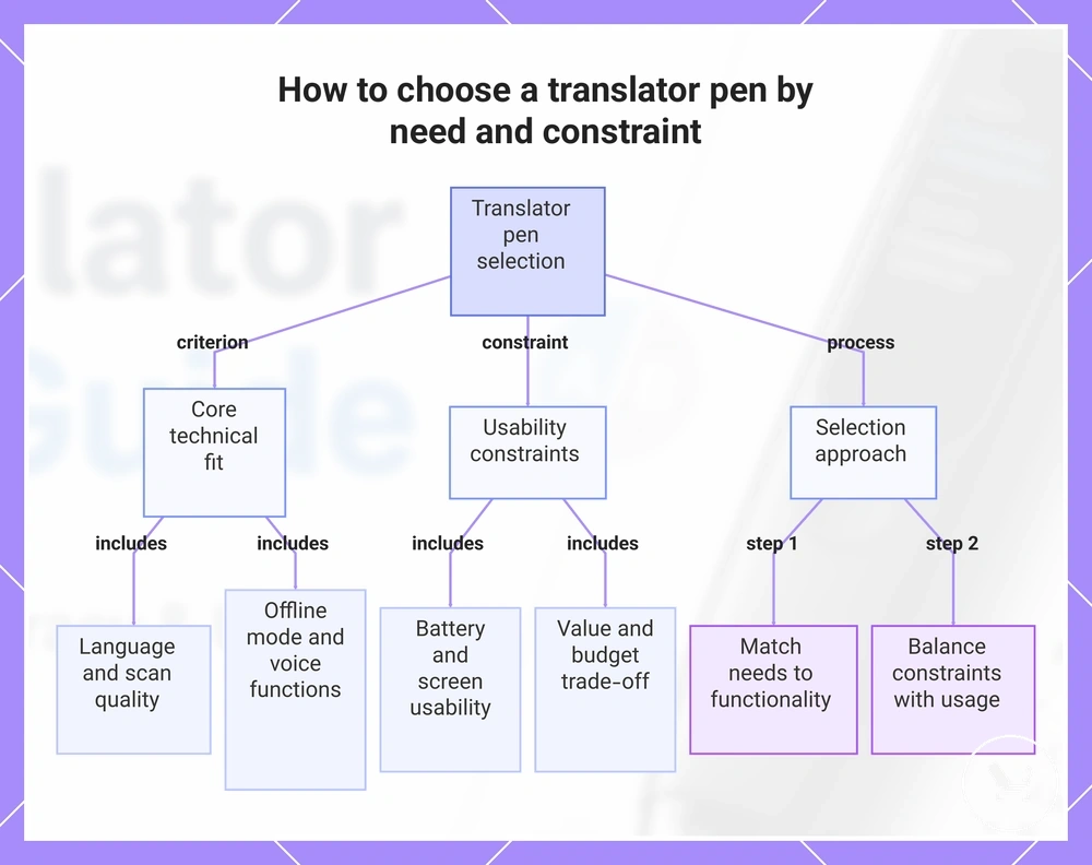 How to choose a translator pen by need and constraint