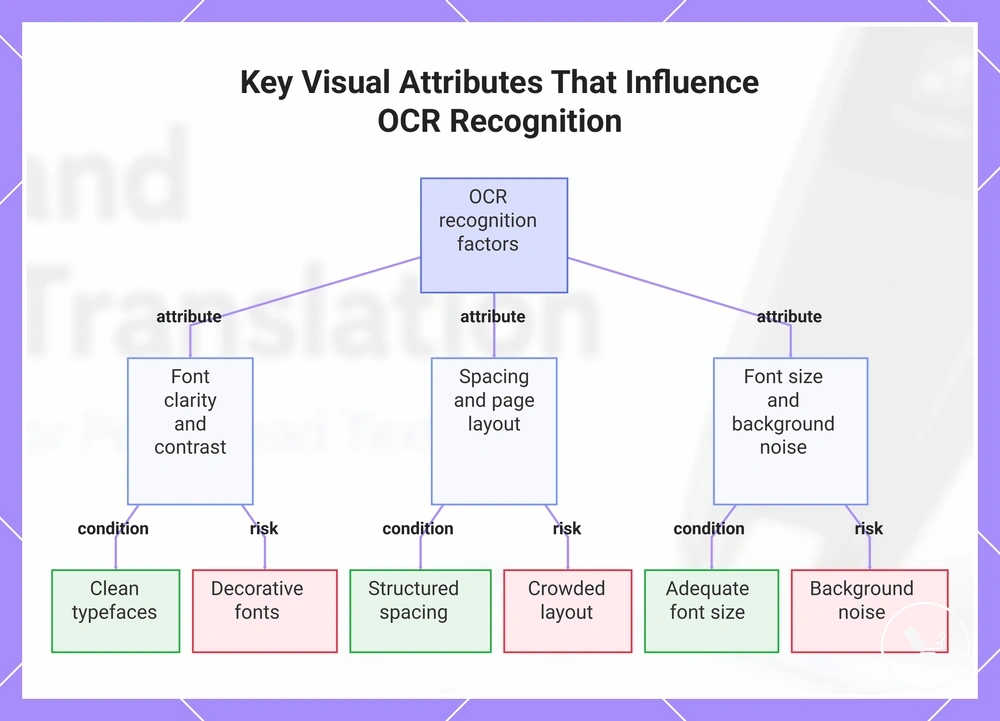 Key Visual Attributes That Influence OCR Recognition