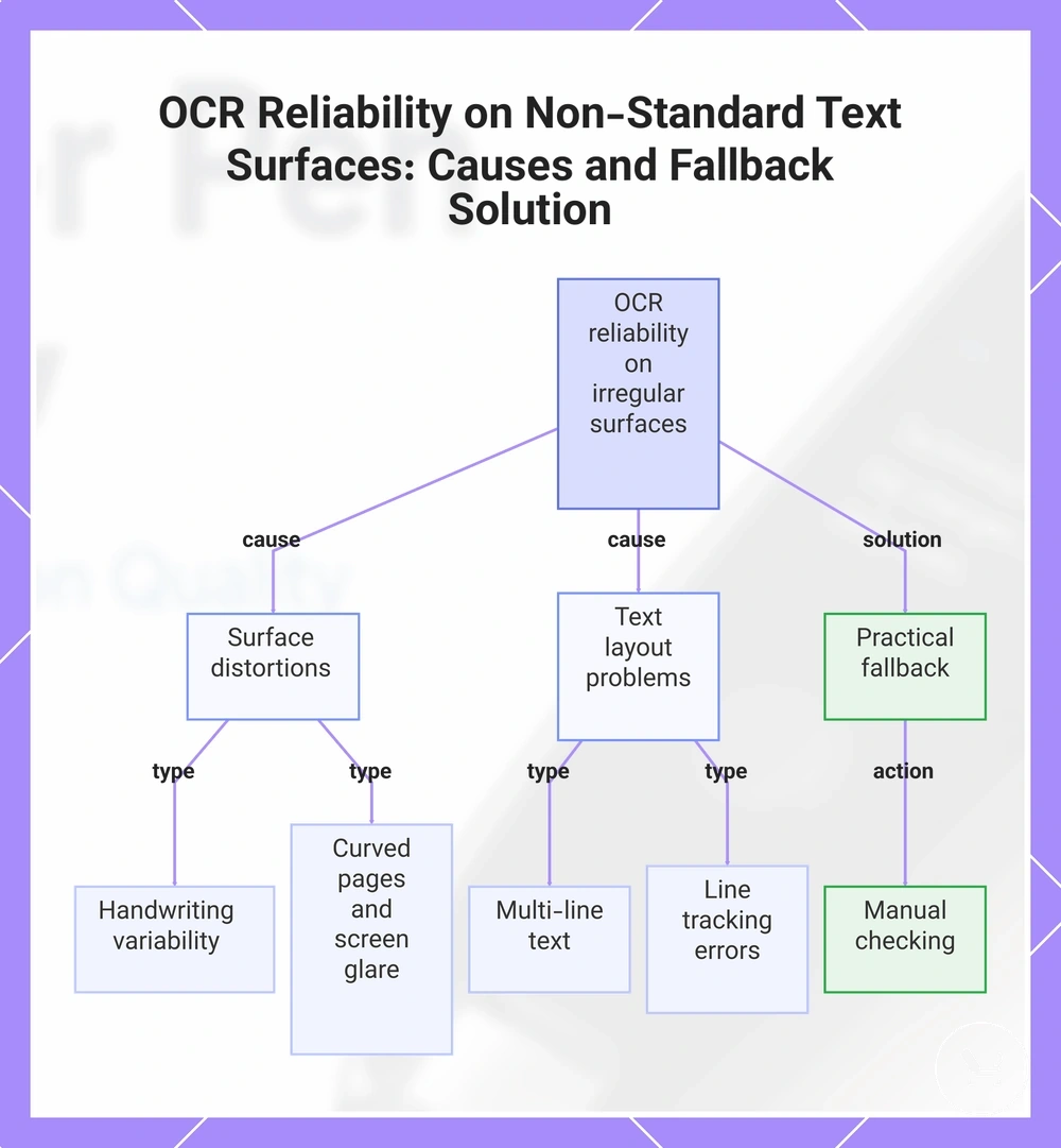 OCR Reliability on Non-Standard Text Surfaces: Causes and Fallback Solution