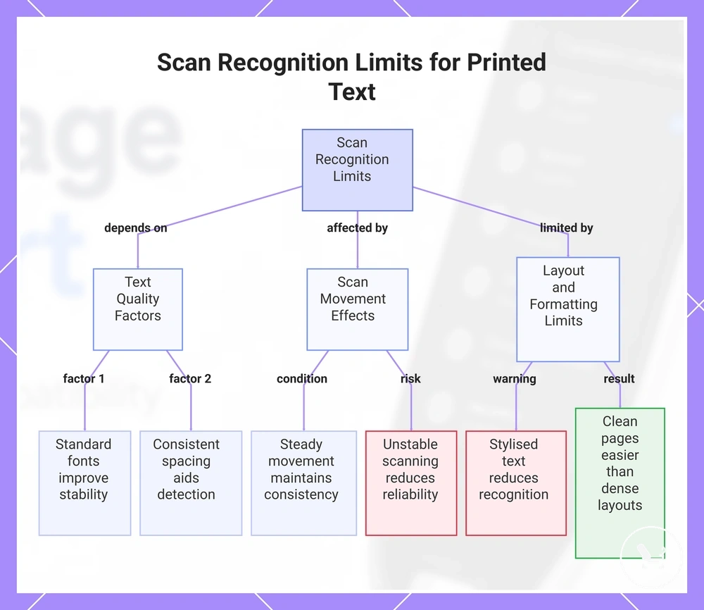 Scan Recognition Limits for Printed Text