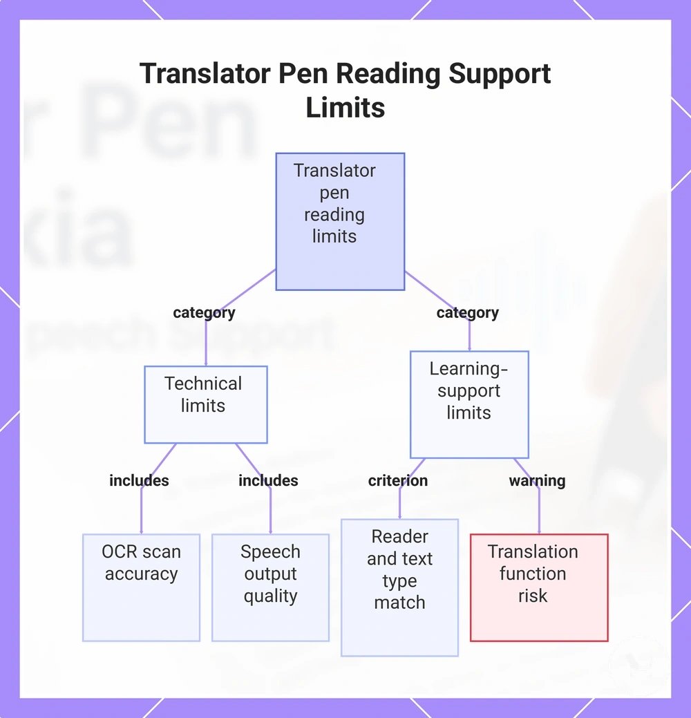 Translator Pen Reading Support Limits