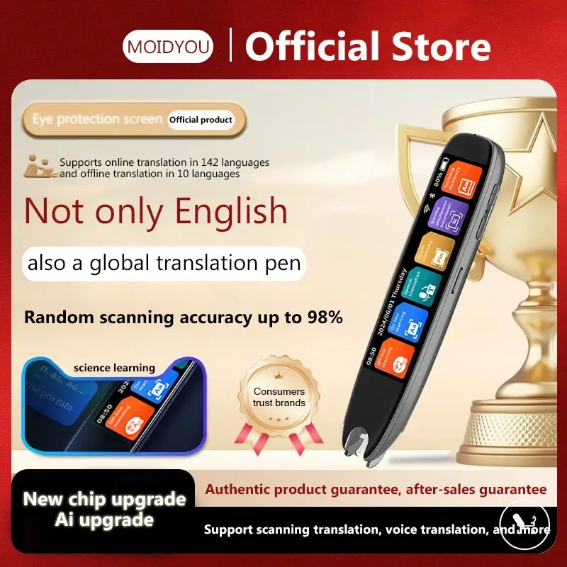Bolígrafo traductor para dislexia con escaneo a texto y traducción de idiomas.