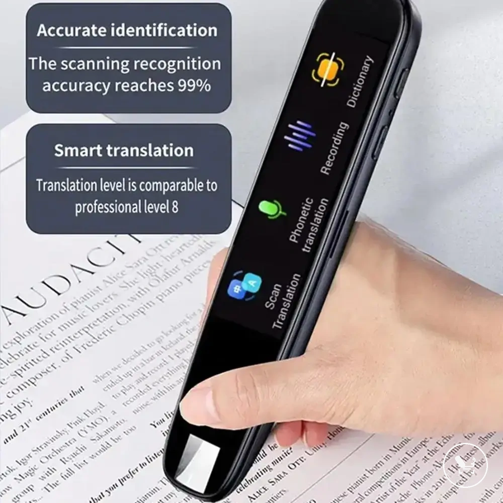 Bolígrafo traductor offline con diccionario, escaneo inteligente y lectura por punto.