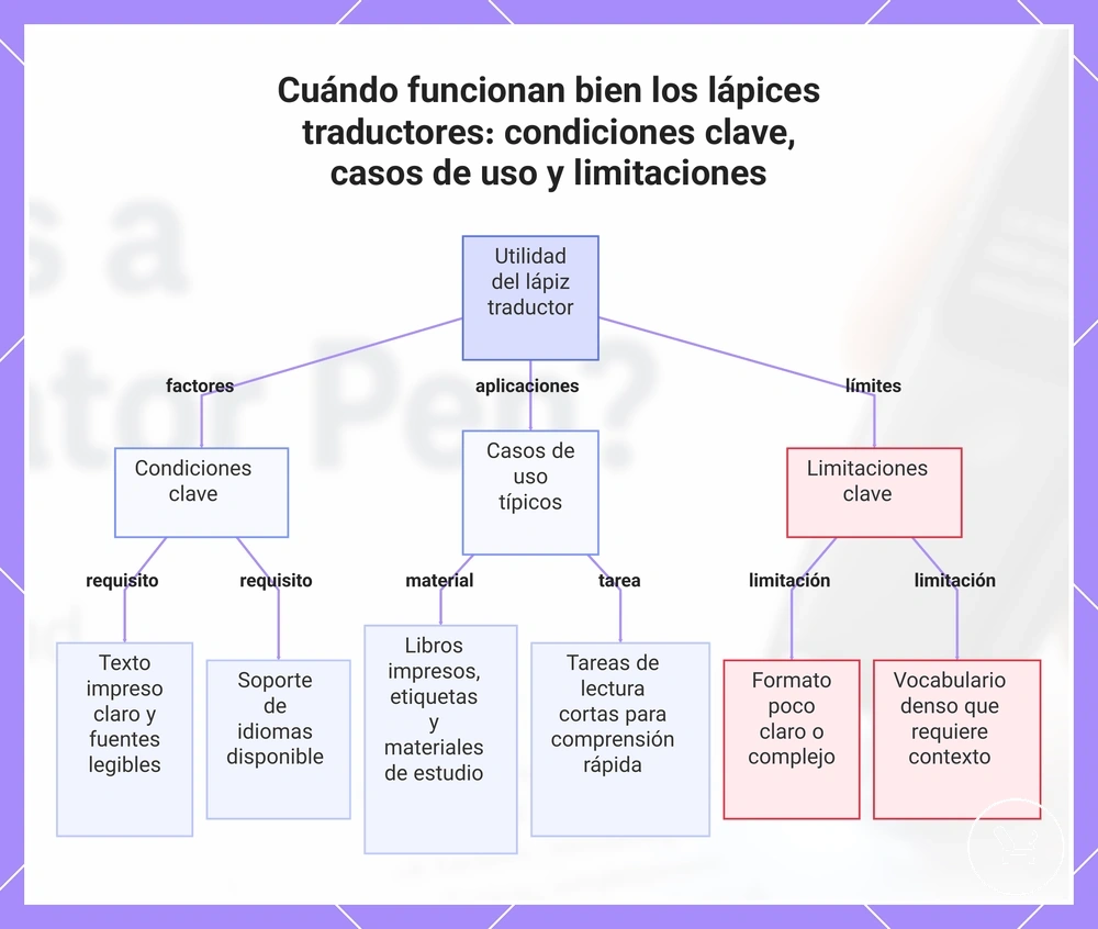 Cuándo funcionan bien los lápices traductores: condiciones clave, casos de uso y limitaciones