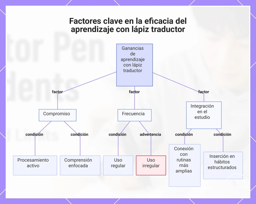 Factores clave en la eficacia del aprendizaje con lápiz traductor