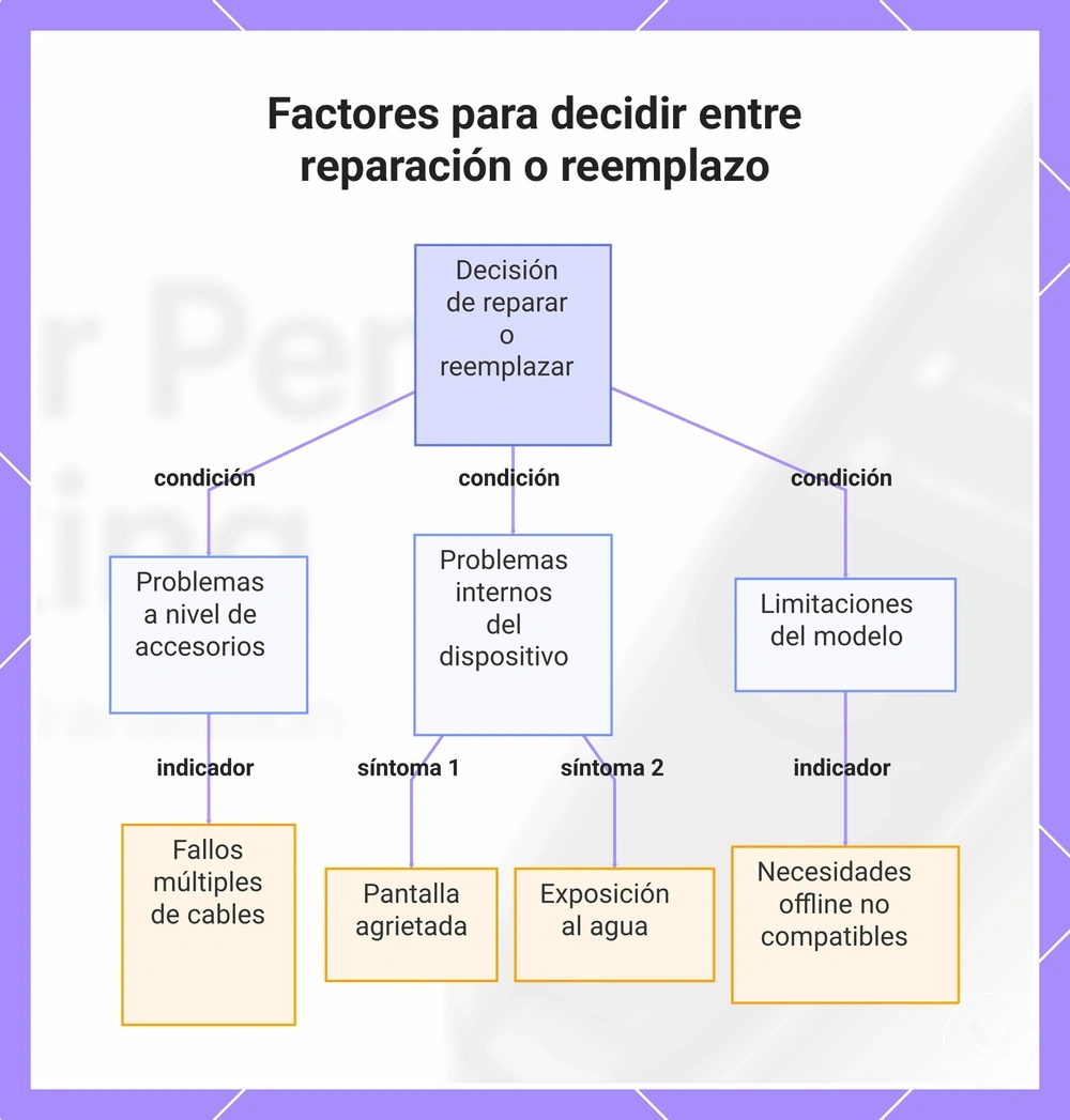 Factores para decidir entre reparación o reemplazo