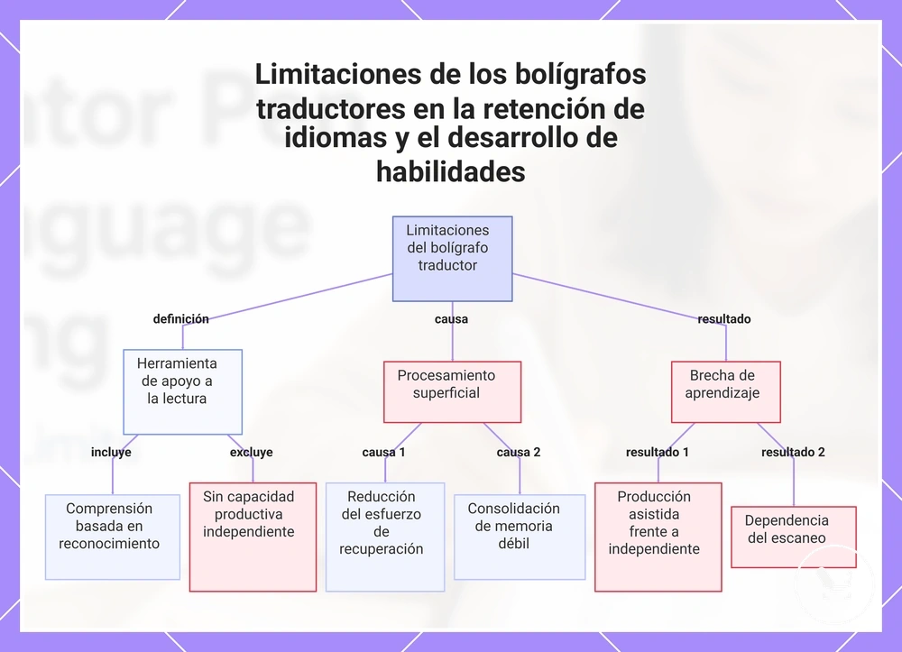 Limitaciones de los bolígrafos traductores en la retención de idiomas y el desarrollo de habilidades