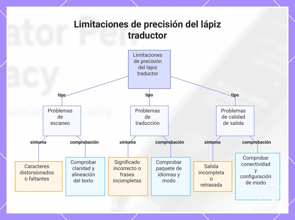 Limitaciones de precisión del lápiz traductor