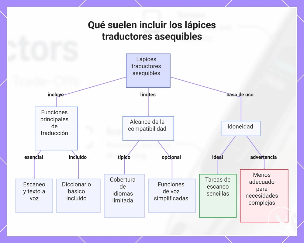 Qué suelen incluir los lápices traductores asequibles