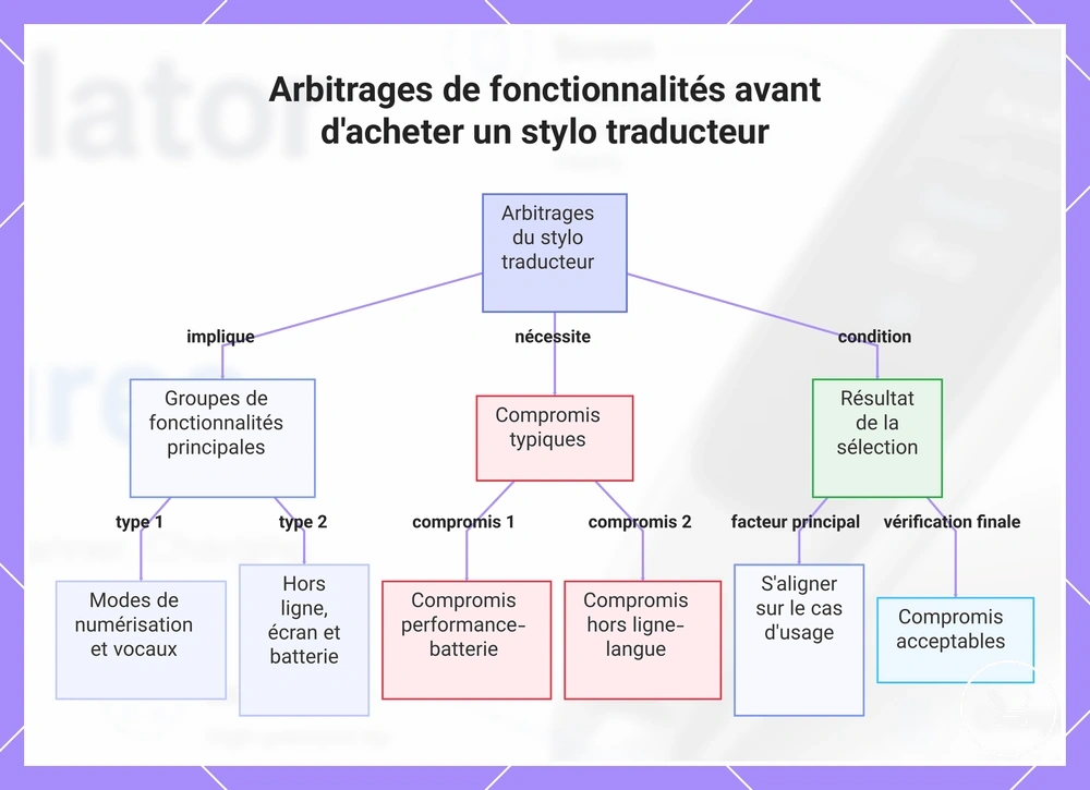 Arbitrages de fonctionnalités avant d'acheter un stylo traducteur