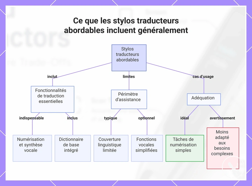 Ce que les stylos traducteurs abordables incluent généralement
