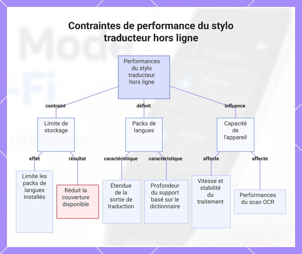 Contraintes de performance du stylo traducteur hors ligne
