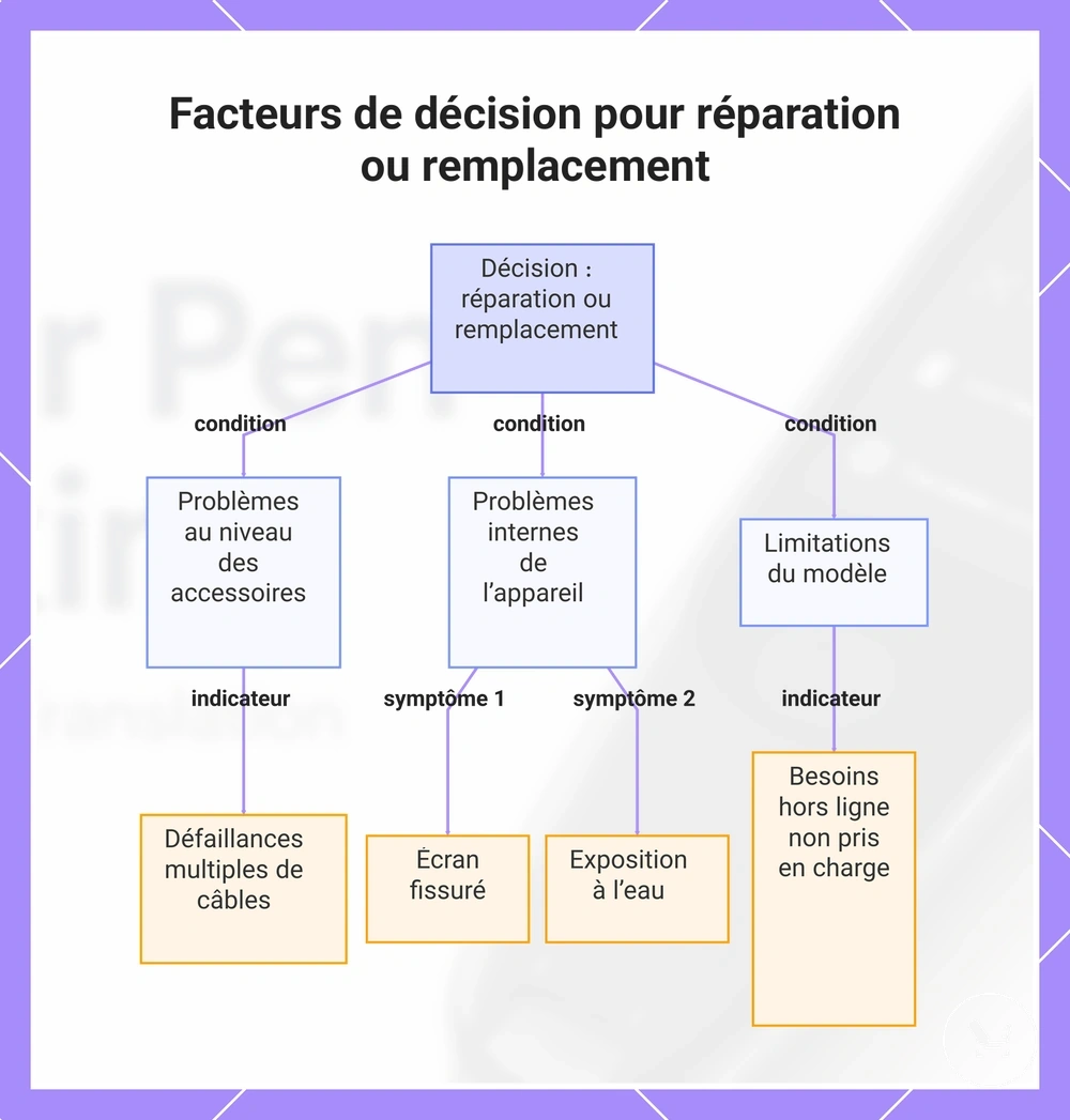 Facteurs de décision pour réparation ou remplacement
