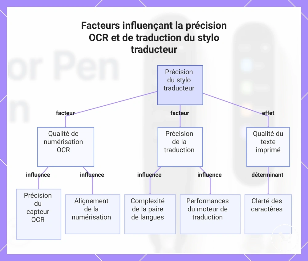 Facteurs influençant la précision OCR et de traduction du stylo traducteur