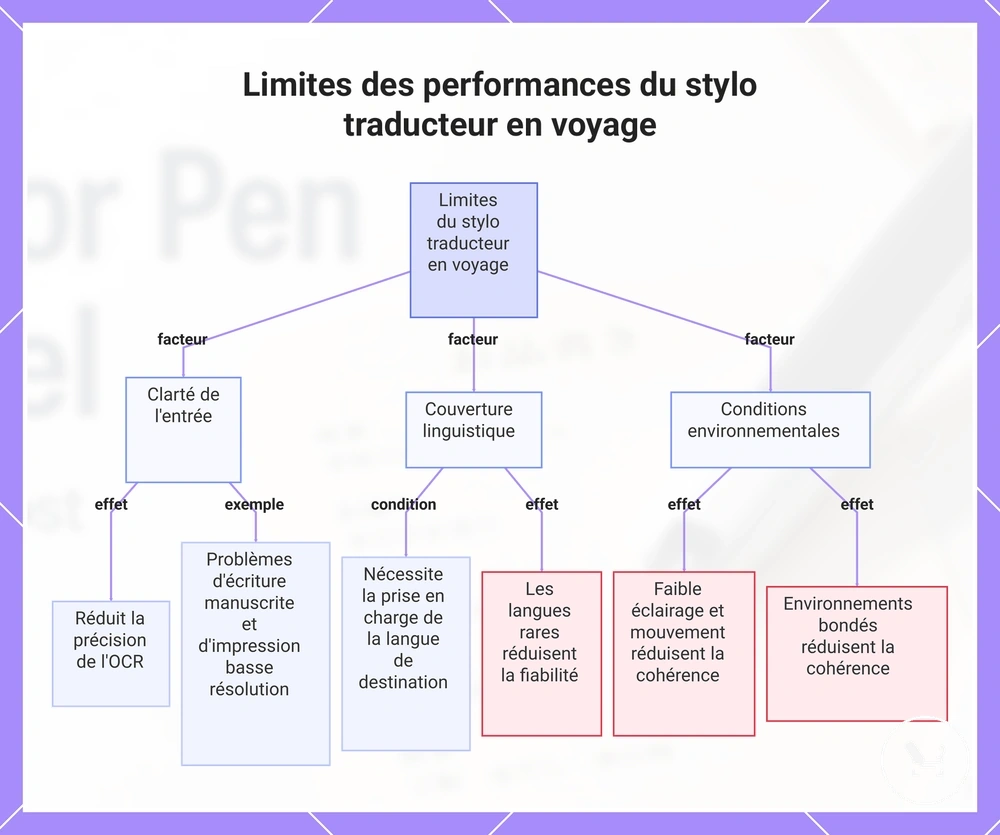 Limites des performances du stylo traducteur en voyage