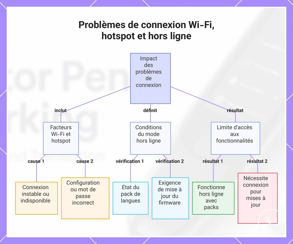 Problèmes de connexion Wi-Fi, hotspot et hors ligne