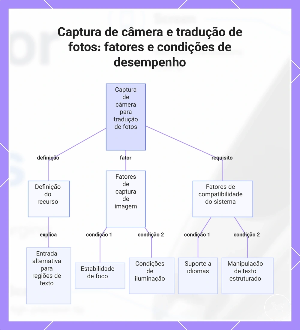 Captura de câmera e tradução de fotos: fatores e condições de desempenho