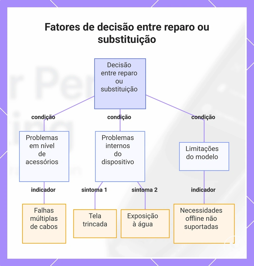 Fatores de decisão entre reparo ou substituição