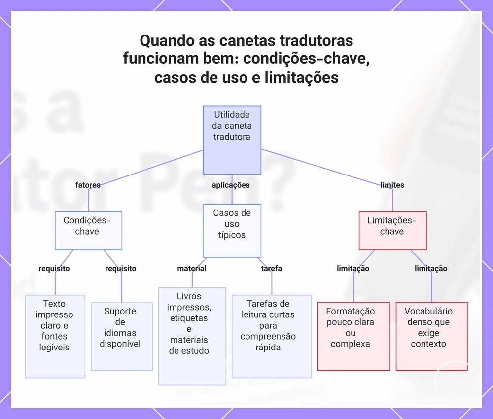 Quando as canetas tradutoras funcionam bem: condições-chave, casos de uso e limitações