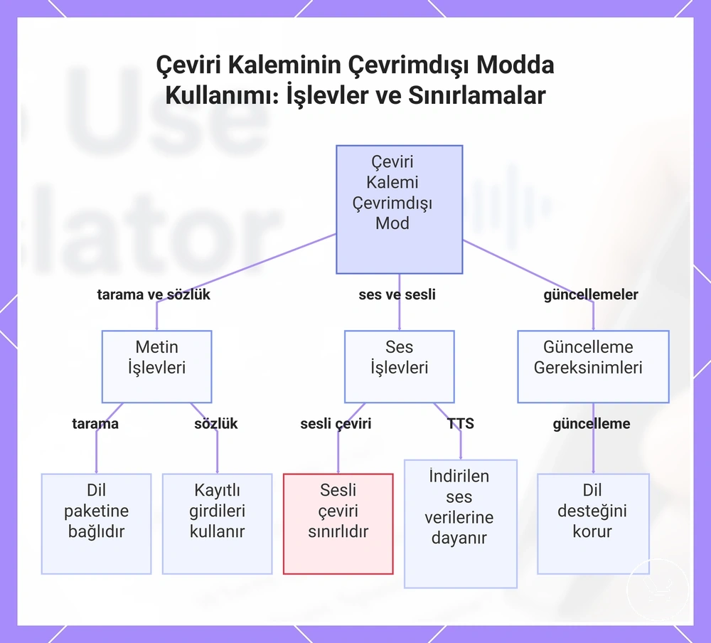 Çeviri Kaleminin Çevrimdışı Modda Kullanımı: İşlevler ve Sınırlamalar