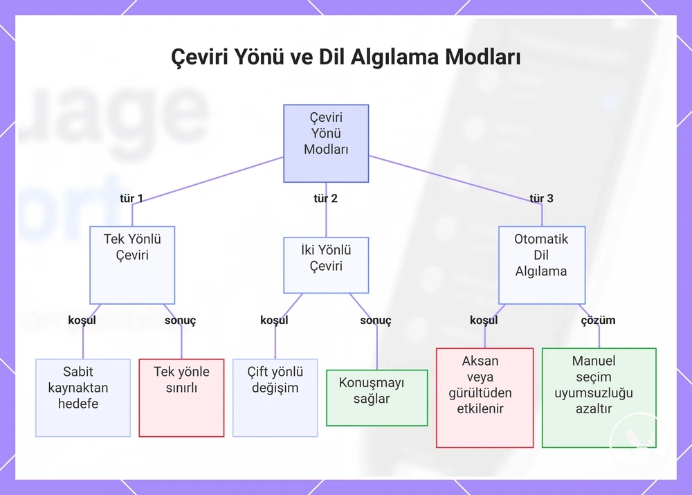 Çeviri Yönü ve Dil Algılama Modları