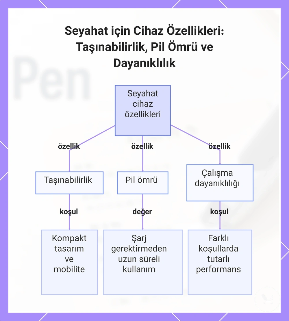 Seyahat için Cihaz Özellikleri: Taşınabilirlik, Pil Ömrü ve Dayanıklılık